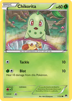 Chikorita Common card from BREAKpoint
