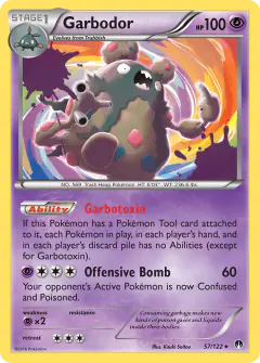 Garbodor Rare Holo card from BREAKpoint