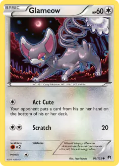 Glameow Common card from BREAKpoint