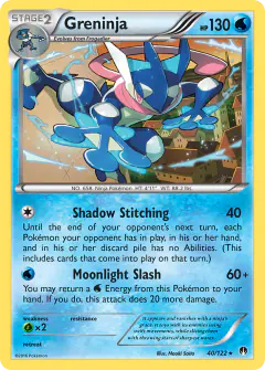 Greninja Rare card from BREAKpoint