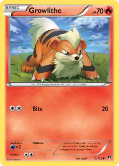 Growlithe Common card from BREAKpoint