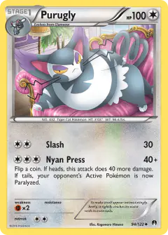 Purugly Uncommon card from BREAKpoint