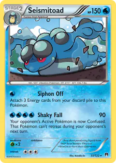 Seismitoad Rare card from BREAKpoint