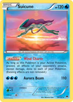 Suicune Rare Holo card from BREAKpoint
