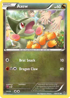 Axew Common card from BREAKthrough