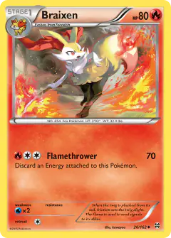Braixen Uncommon card from BREAKthrough