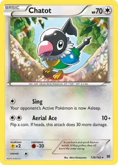 Chatot Rare card from BREAKthrough