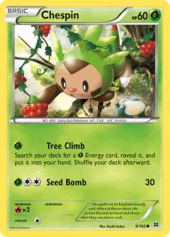 Chespin Common card from BREAKthrough