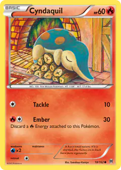 Cyndaquil Common card from BREAKthrough