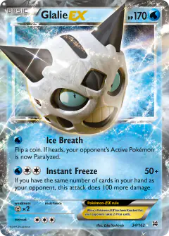 Glalie-EX Rare Holo EX card from BREAKthrough