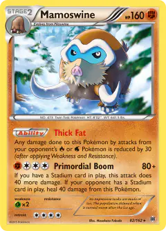 Mamoswine Rare Holo card from BREAKthrough