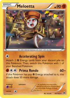 Meloetta Rare Holo card from BREAKthrough
