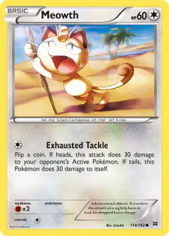 Meowth Common card from BREAKthrough