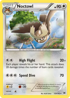 Noctowl Rare card from BREAKthrough