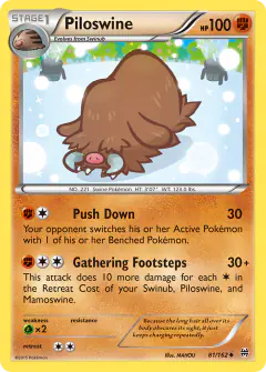 Piloswine Uncommon card from BREAKthrough