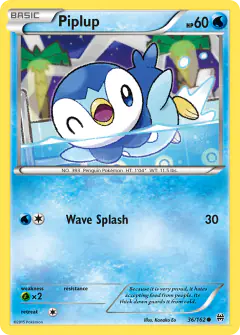 Piplup Common card from BREAKthrough