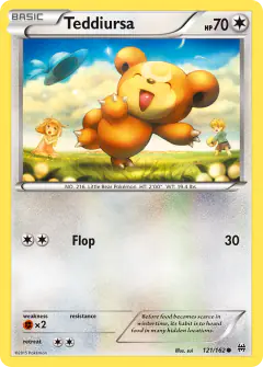 Teddiursa Common card from BREAKthrough