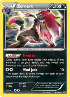 Zoroark Rare Holo card from BREAKthrough