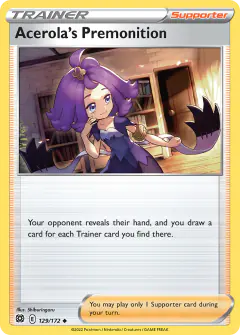 Acerola's Premonition Uncommon card from Brilliant Stars