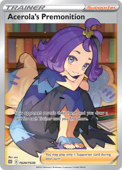 Acerola's Premonition Rare Ultra card from Brilliant Stars