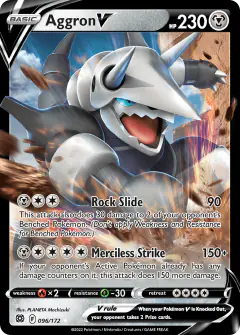 Aggron V Rare Holo V card from Brilliant Stars