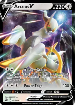 Arceus V Rare Holo V card from Brilliant Stars