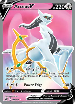 Arceus V Rare Ultra card from Brilliant Stars