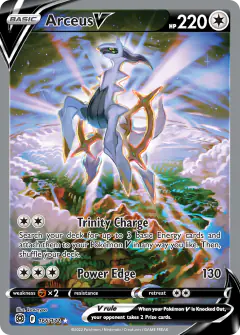 Arceus V Rare Ultra card from Brilliant Stars