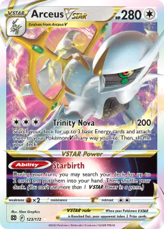 Arceus VSTAR Rare Holo VSTAR card from Brilliant Stars