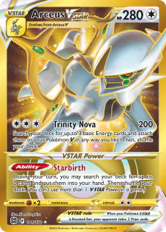 Arceus VSTAR Rare Secret card from Brilliant Stars