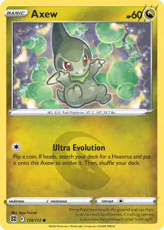 Axew Common card from Brilliant Stars