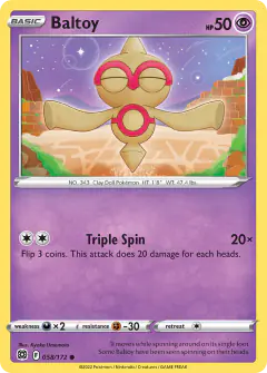 Baltoy Common card from Brilliant Stars