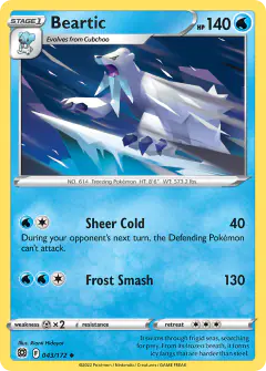 Beartic Uncommon card from Brilliant Stars