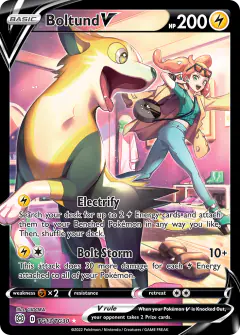 Boltund V Rare Holo V card from Brilliant Stars