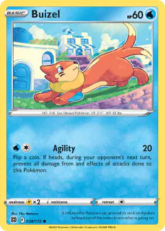 Buizel Common card from Brilliant Stars