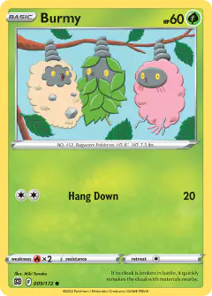 Burmy Common card from Brilliant Stars