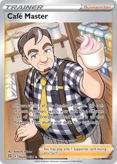 Café Master Rare Ultra card from Brilliant Stars