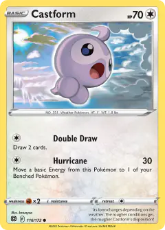 Castform Common card from Brilliant Stars