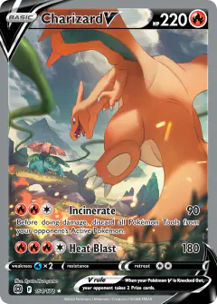 Charizard V Rare Ultra card from Brilliant Stars