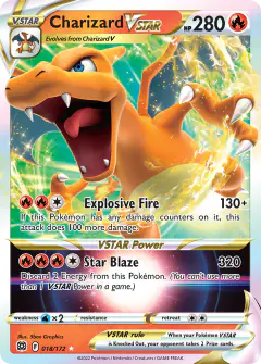 Charizard VSTAR Rare Holo VSTAR card from Brilliant Stars