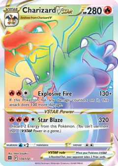 Charizard VSTAR Rare Rainbow card from Brilliant Stars
