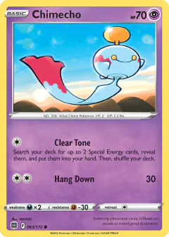 Chimecho Common card from Brilliant Stars
