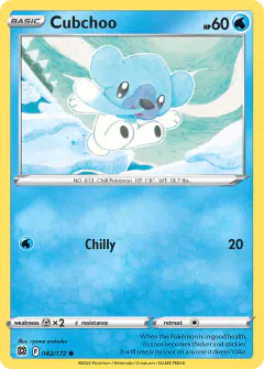 Cubchoo Common card from Brilliant Stars