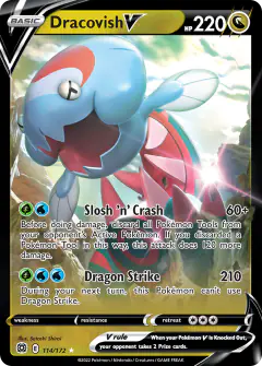 Dracovish V Rare Holo V card from Brilliant Stars
