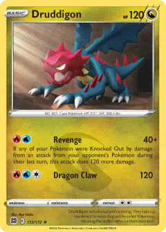Druddigon Rare card from Brilliant Stars