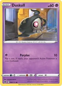 Duskull Common card from Brilliant Stars