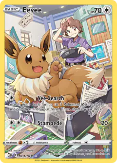 Eevee Trainer Gallery Rare Holo card from Brilliant Stars