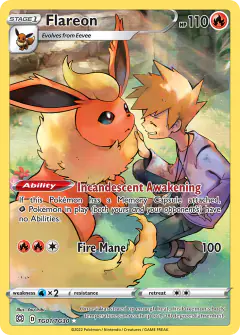 Flareon Trainer Gallery Rare Holo card from Brilliant Stars