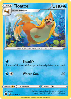 Floatzel Uncommon card from Brilliant Stars