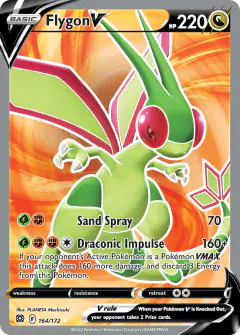 Flygon V Rare Ultra card from Brilliant Stars